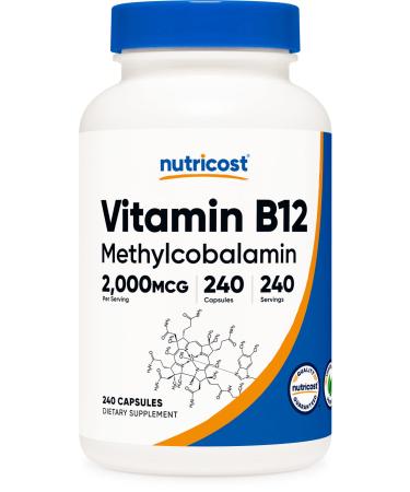 Nutricost Vitamin B12 (Methylcobalamin) 2000mcg - 240 Capsules 