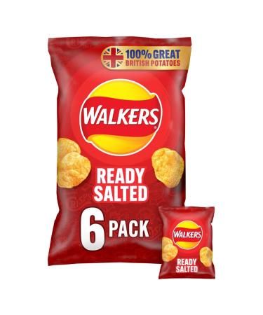 Walkers Ready Salted Multpacks 6 Bags x 25g (4)
