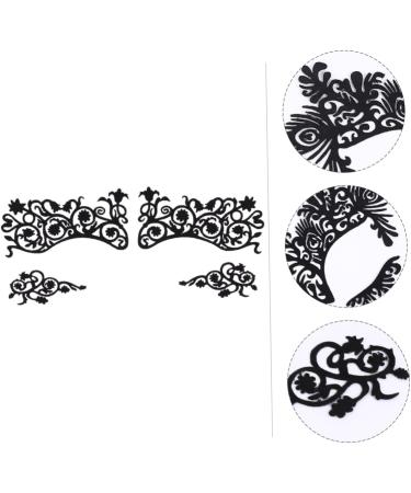 Beavorty 10 Pairs lace eye stickers black stickers black eyeliner pen stickers halloween eye liner hollow 13x6.5cmx2pcs Blackx2pcs - Buy Online on GoSupps.com