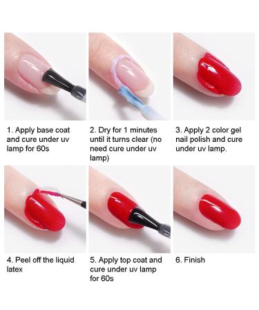 2PCS Tecanne 15ML Liquid Latex Nail Polish Barrier for Nail Art - Peel Off Cuticle Guard & Skin Protector - Buy Online on GoSupps.com