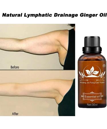 Ginger Oil Lymphatic Drainage Massage (5 Pack) - 100% Natural Plant Aroma Oil for Belly Drainage - Arnica & Grapeseed Massage Oil - Buy Online on GoSupps.com