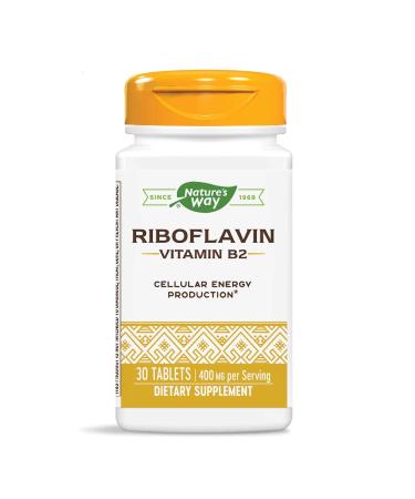 Nature's Way Riboflavin Vitamin B2 400 mg 30 Tablets