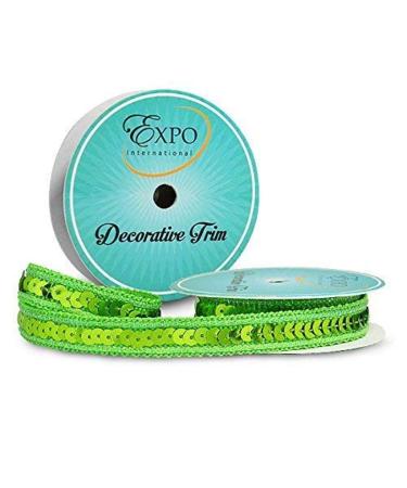 Expo InternationalZali Sequin with Sparkle Edge Trim Spool | Lime | (3 yard spool)
