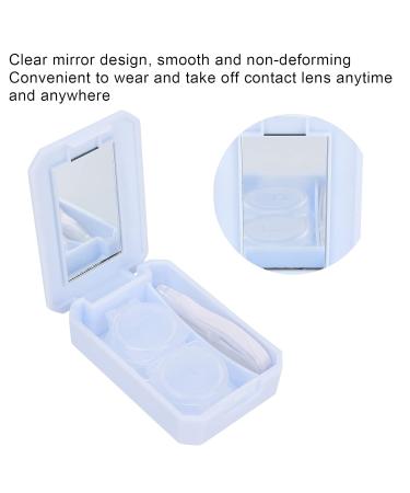 Portable Contact Lens Box with Mirror & Tweezer - Dust-Tight Storage Container for Travel (Blue) - Buy Online on GoSupps.com