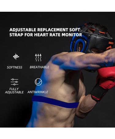 Pulse Knife Breast Belt Replacement for Polar H10 H9 H7 | Adjustable HRM Soft Belt Compatible with Polar Heart Rate Sensors - Blue - Buy Online on GoSupps.com