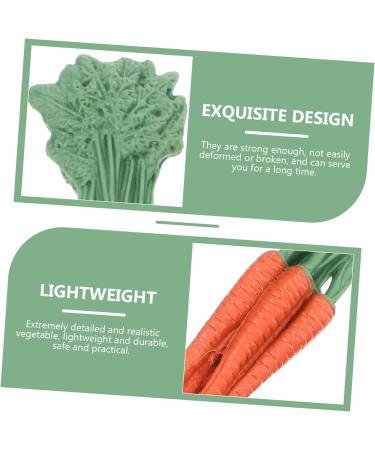 Zerodeko 8 Pcs Simulated Fruits and Vegetables Plastic Food Plant Assorted Color2x2pcs 8.5X2.7X1CMx2pcs - Buy Online on GoSupps.com