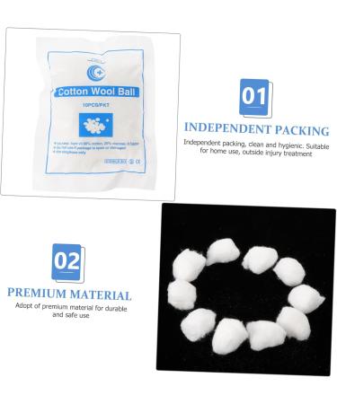 minkissy 12 Absorbent Cotton Balls Janitorial Supplies Organic Cotton Balls Household Cleaning Supplies Make up Cotton Balls Small Cotton Balls Disposable Sterilized Cotton Balls Cosmetic - Buy Online on GoSupps.com