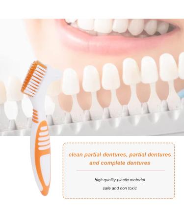 Zetiling Denture Brush Set - Dual Head Toothbrush for Complete & Partial Dentures | Effective Denture Cleaning Tools - Buy Online on GoSupps.com