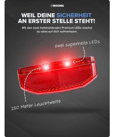 B chel LED Bicycle Luggage Rack Light | STVZO Approved Taillight for Dynamo & E-Bike | Black Bicycle Light - Buy Online on GoSupps.com