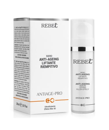 Licofarma Rebel Antiage Pro Anti-Ageing Serum | Lifting and Filling | Marked Wrinkle Treatment | With Hyaluronic Acid at 3 Molecular Weights | Airless Bottle 30ml
