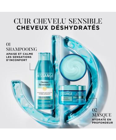 DESSANGE - Dermo Resource Hydra-Soothing Hair Mask - Formula Enriched With Algae & Niacinamide - Soothes & Hydrates - For Sensitive Scalp & Dehydrated Hair - 250 ml - Buy Online on GoSupps.com