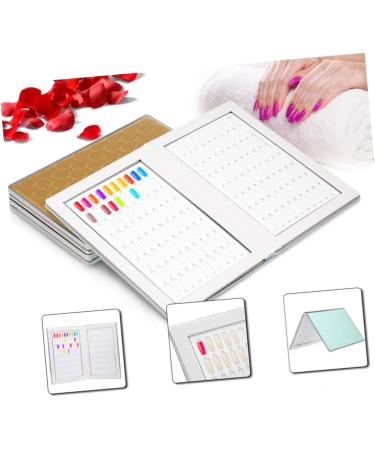 minkissy minkissy Nail Colour Show Book Manicure Colour Display Card Nail Polish Glue Color Card Gold with Adhesive - Buy Online on GoSupps.com