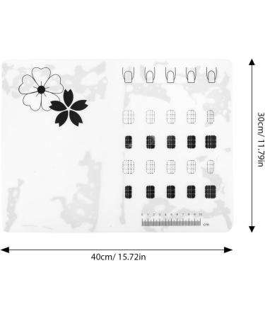Beaupretty Nail Silicone Mat Nail Practice Pad Acrylic Nail Training Mat Nail Practice Template Manicure Practice Mat - Buy Online on GoSupps.com