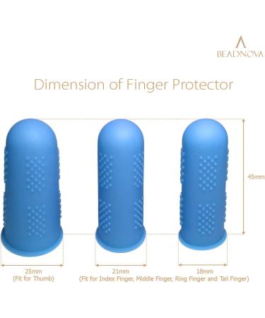 BEADNOVA Finger Protector Silicon Finger Gloves - Pack of 6, Blue & Green Color - Buy Online on GoSupps.com
