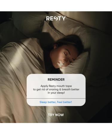 Resty H-Shape Sleep Tap | Mouth Tape for Snoring Relief & Better Sleep - 36 Pieces for Optimal Nasal Breathing & Oxygen Supply - Buy Online on GoSupps.com