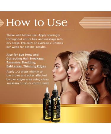 Premium Rapid Growth Hair Oil 100ml - Enhance Volume & Shine | Black & Gold - International Shipping Available - Buy Online on GoSupps.com
