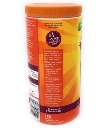 Metamucil Premium Blend Sugar Free Fiber - 114 Servings, Psyllium Husk Powder with Stevia, Natural Orange Flavor - 23.1 oz Pack of 1 - Buy Online on GoSupps.com