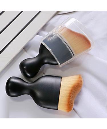 Angled Flat Face Brush Foundation Brush Contour Brush Blush Brush with Dust Cap - 1 Count (with cap) - Buy Online on GoSupps.com