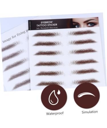 Housoutil 4pcs Eyebrow Stickers Hair-like Authentic Eyebrows Eyebrow Makeup Eyebrow Tool 6d Pearlescent Blush - Buy Online on GoSupps.com