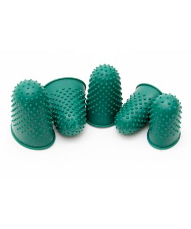 AFH Dermo Massager |Finger cover |Finger massager |Massage aid |Self -massage |Blood circulation |Massage of muscles |Different sizes and colors |5 pack (XL green) XL green