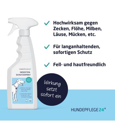 Dog Care24 Case Spray - Effective Flea & Tick Protection for Dogs & Cats with Geraniol & Aloe Vera - 500ml - Buy Online on GoSupps.com