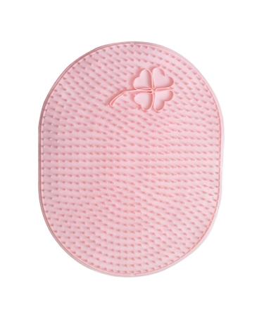 Beavorty 1pc Floor Mat Shower Mat Pedals Silica Gel Foot Pink 35x28cm