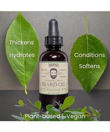 MONA Pure Herbal Beard Oil - 100% Natural Hair Growth Treatment | Thickens, Conditions, Softens, and Hydrates | Frizz-Free Hair & Nourished Skin | Patchouli & Lime 1.0 Fl Oz - Buy Online on GoSupps.com