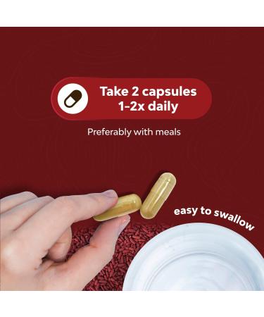 Red Yeast Rice with CoQ10 Supplement 1200mg - Heart Health & Cholesterol Support - Citrinin-Free Formula with CoQ10 100mg - 120ct Capsules - Buy Online on GoSupps.com