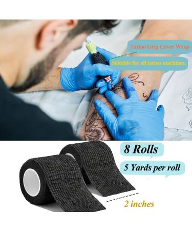 2 Black Vet Wrap 12 Pack - Self Adhesive Bandage Wrap for First Aid - 5 Yards Flexible & Breathable Bandage Wrap for Sprains Protection - Buy Online on GoSupps.com