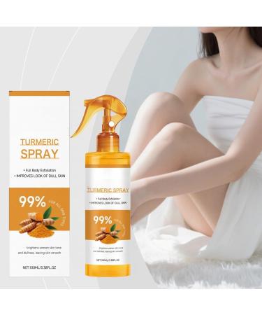 BRVLY Turmeric Exfoliating Spray with Retinol Turmeric Face & Body Scrub Exfoliator Whitening Facial Scrub for Dark Spots and Black Head Remover Gentle Skin Exfoliator for Men 5 - Buy Online on GoSupps.com