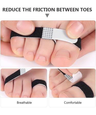 Bunion Corrector & Toe Separator Guard - Elastic Black Feet Wrap for Bunion Relief - 4x1.3cm - Buy Online on GoSupps.com