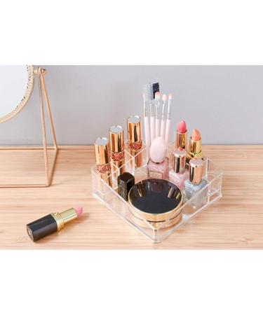 Anncus Transparent Makeup Box Acrylic Cosmetics Organizer Desktop Storage Rack for Lipsticks Blusher Eye Shadow Pressed Powder (Transpa - (Size: S Color: Coffee) S / Coffee - Buy Online on GoSupps.com