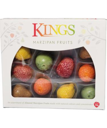 150g Kings Marzipan Fruits Festive Christmas Novelty Sweets Perfect Xmas Candy Treats for Stocking Stuffers (Pack Of 2) - Buy Online on GoSupps.com
