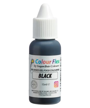 Colour Flex Black Oil Based Food Colouring Gel For Colouring High Fat Foods Buttercream Chocolate Batters Fondant Icing & More - 15ml - Buy Online on GoSupps.com