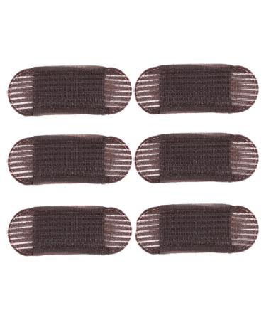 Lurrose Volume Bump Hair Piece Invisible Fluffy Hair Clip Hair Volumizing Clips Hair Clips for Men and Women- Salon and Barber  Hair Clips for Styling  Hair Holder Grips (6 Pcs) Hair Bump Up Clips Coffee