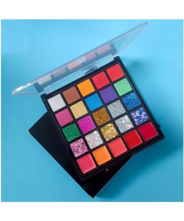 qazaa 25 Colors Shimmer Matte Eyeshadow Palette Waterproof Glitter Eyeshadow Cosmetic Women (1 Box) - Buy Online on GoSupps.com