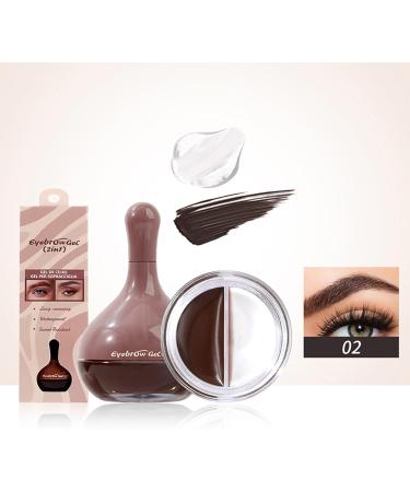  Jingmiger Eyebrow Mascara - 2-in-1 Tinted Waterproof Long-Lasting | Natural Eyebrow Gel - For Women Beginners Evening Travel Party Work Wedding - Buy Online on GoSupps.com