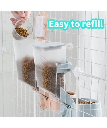 Oncpcare Rabbit Food and Water Bowls Set - Automatic Feeder with Lid for Small Animals - Blue - Buy Online on GoSupps.com