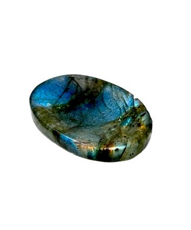 Opalite Crystal Worry Thumb Stone - Natural Healing Calming Meditation Reiki Stress Relief (Labradorite)
