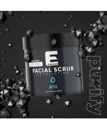 Elegance Natural Face Scrub 16.9 Oz Aloe Vera Based Facial Scrub Exfoliate and Eliminate Impuritites for a Healthy and Hydrated Glowing Skin - Buy Online on GoSupps.com