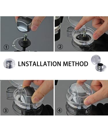 8-Piece Stove Switch Protection Set | Child Lock Covers for Gas Stove Knobs | Oven Safety for Kids | Transparent Protective Covers | Ideal for Cookware - Buy Online on GoSupps.com