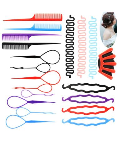 ZZZRCGS hair styling accessories styling tools & appliances hair styling tools hair twister hair braider hair accessories for girls hair assecories for women hair ideaa 20Pcs (Color Set)