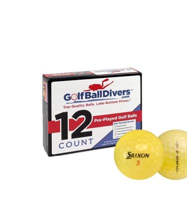 Srixon Z-Star Yellow-Near Mint AAAA Grade-Recycled Used Golf BALLS-12 Pack