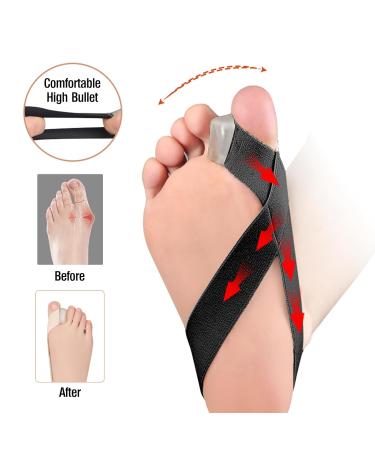 Bunion Corrector & Big Toe Separators for Pain Relief | Hallux Valgus & Overlapping Toe Treatment - 2 Pairs for Men & Women - Buy Online on GoSupps.com