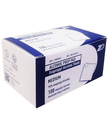 100-Pack Alcohol Prep Pads - Sterile Individually-Wrapped Isopropyl Cotton Swabs - Buy Online on GoSupps.com