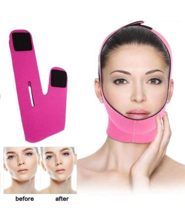 Face Slimming Strap Facial Slimming Mask Double Chin Reducer for Women Thin Neck Facelift Rose Red V Shape Mask - Buy Online on GoSupps.com