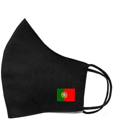 SET OF 4 X Portugal Flag Cotton Face Mask Protective Covering Washable Reusable Breathable Cover Portuguese Flag Mask