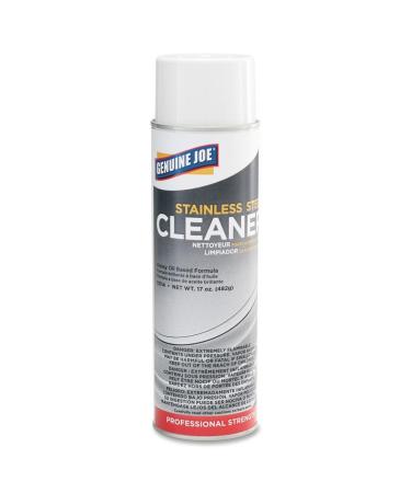 Genuine Joe stainless steel cleaner and polish - aerosol - 0.12 gal (15 fl oz) - 1 each