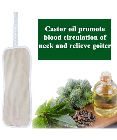 Thyroid Castor Oil Neck Pack - Reusable Organic Compress for Nodules & Goiter Relief - Less Mess Solution - Buy Online on GoSupps.com