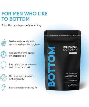 FRIEND OF DOROTHY Digestive Wellness & Vitality Bundle Improve Your Confidence for Bottoming and Support Male Vitality - 120 Fiber Capsules & 60 CM Gummies - Buy Online on GoSupps.com